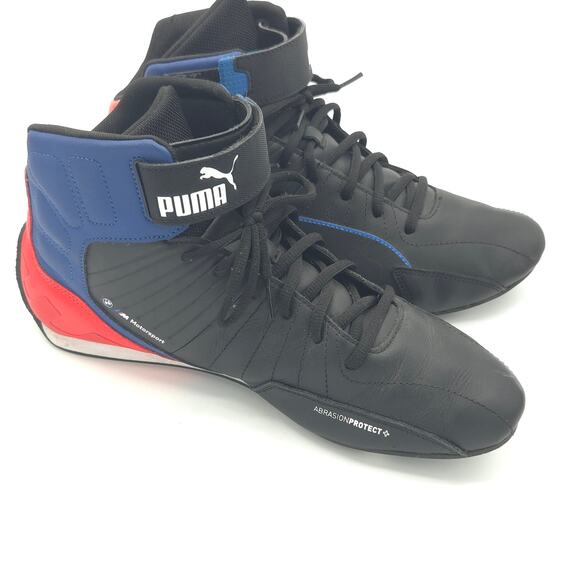 Puma BMW M Motorsport Kart Aerocat Cat Mid Men\'s 12 Size Driving Black Red Blue main image 7